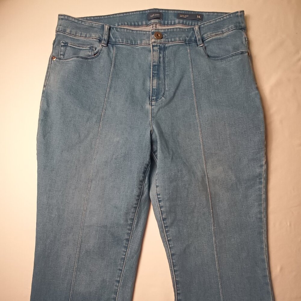 J.Jill Denim Jeans High Rise Slim Ankle Size 14P Medium Wash Center Seam - Picture 2 of 9